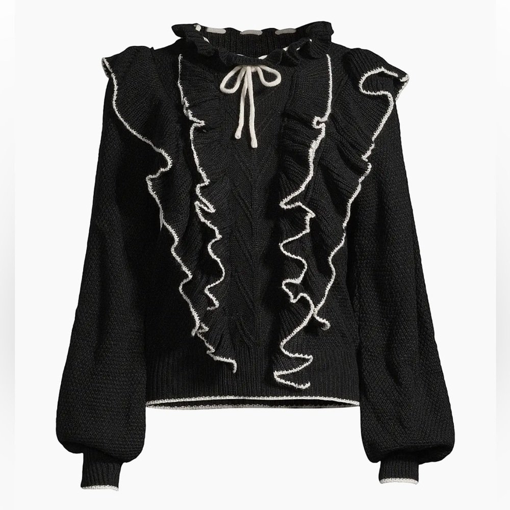 Stellah Tipping Ruffle Knit Sweater